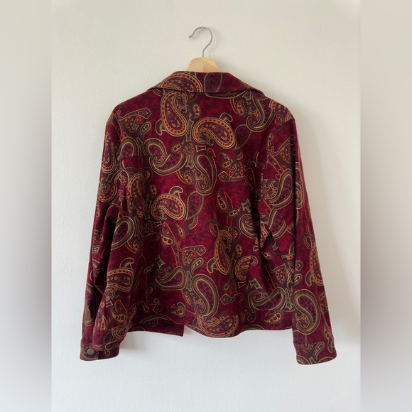 💝SOLD💝Bridgewater Studio Paisley Micro Suede Jacket - Picture 2 of 10